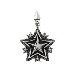 LARGE SPIKE STARRY W / ARROW  HEAD BAIL PENDANT