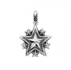 LARGE SHERIFF STARRY W / ARROW TAIL BAIL PENDANT