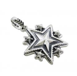 LARGE SHERIFF STARRY W / ARROW TAIL BAIL PENDANT