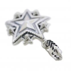 LARGE SHERIFF STARRY W / ARROW TAIL BAIL PENDANT