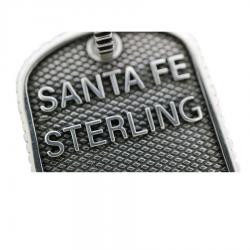 SMALL STARS & CROSSED ARROWS DOG TAG WITH OUTSIDE COIN EDGE