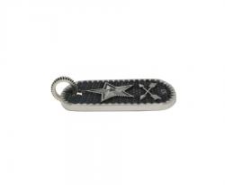 SHERIFF STAR & STAR HOLE DOG TAG WITH COIN EDGE