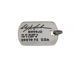 SHERIFF STAR & STAR HOLE DOG TAG WITH COIN EDGE