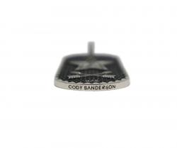 SHERIFF STAR & STAR HOLE DOG TAG WITH COIN EDGE